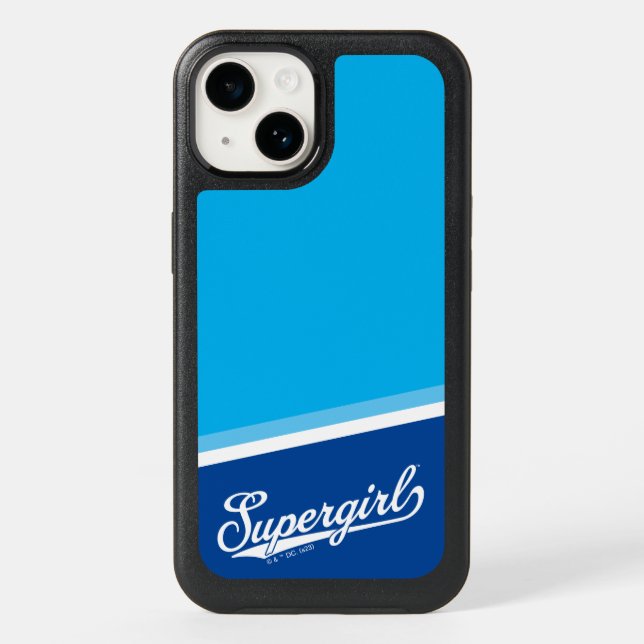 Supergirl Baseball All-Star Name Logo Otterbox iPhone Case (Back)