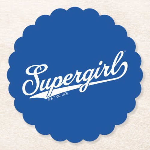 Supergirl Baseball All_Star Name Logo Paper Coaster