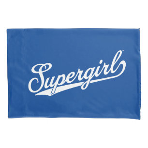 Supergirl Baseball All-Star Name Logo Pillow Case