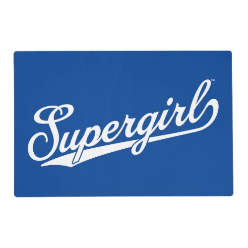 Supergirl Baseball All_Star Name Logo Placemat