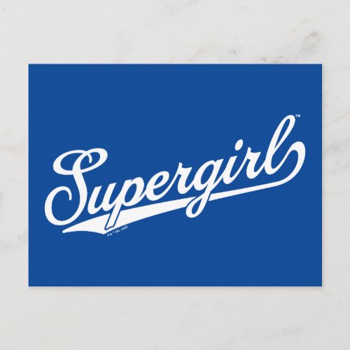 Supergirl Baseball All_Star Name Logo Postcard