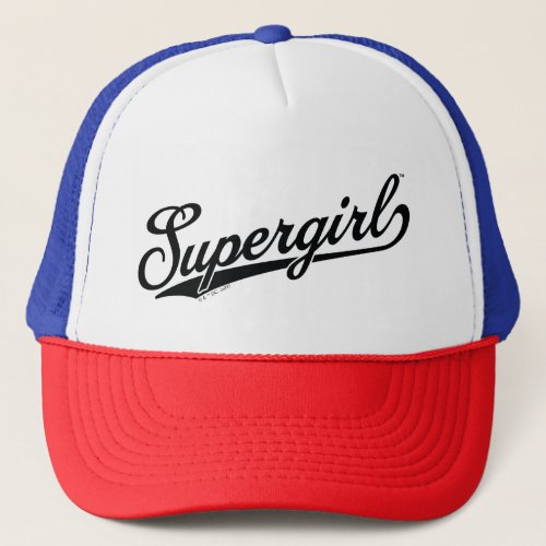 Supergirl Baseball All_Star Name Logo Trucker Hat