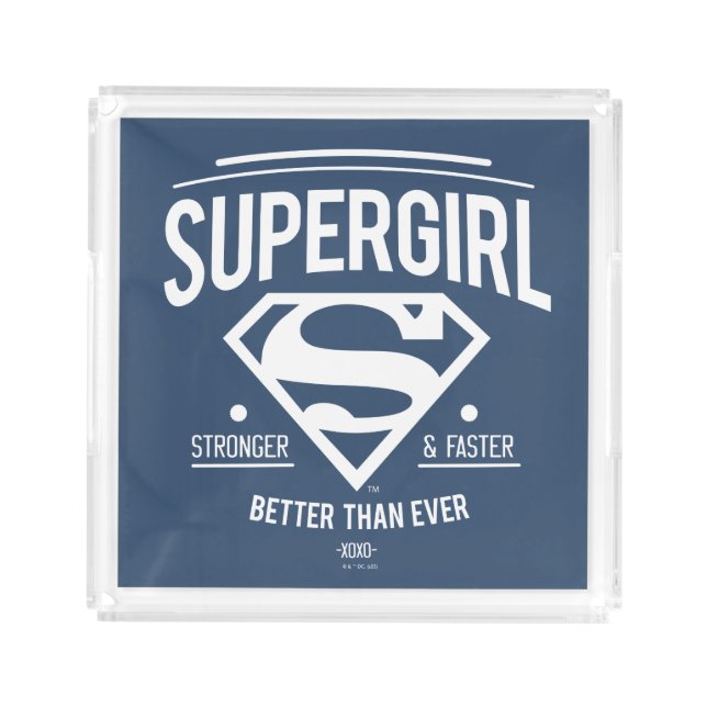 Supergirl Better Than Ever Retro Graphic Acrylic Tray (Front)