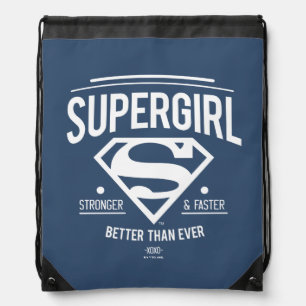 Supergirl Better Than Ever Retro Graphic Drawstring Bag
