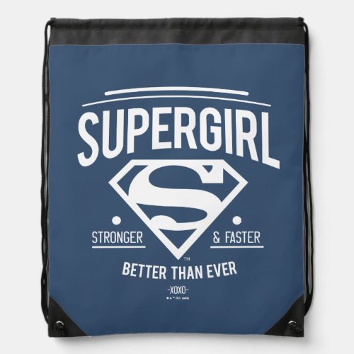 Supergirl Better Than Ever Retro Graphic Drawstring Bag
