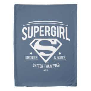 Supergirl Better Than Ever Retro Graphic Duvet Cover