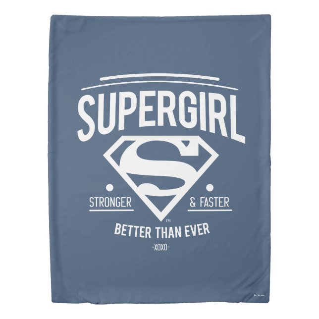 Supergirl Better Than Ever Retro Graphic Duvet Cover (Front)