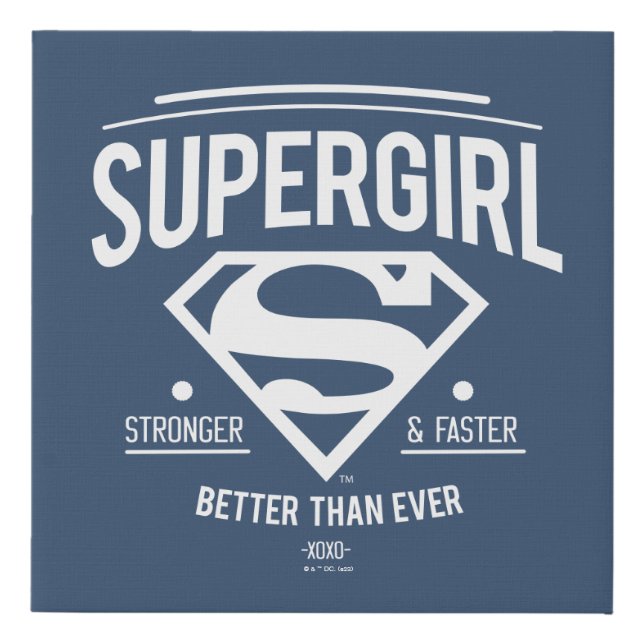 Supergirl Better Than Ever Retro Graphic Faux Canvas Print (Front)