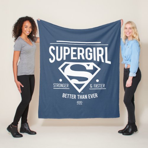 Supergirl Better Than Ever Retro Graphic Fleece Blanket
