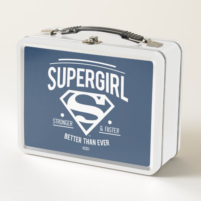 Supergirl Better Than Ever Retro Graphic Metal Lunch Box (Front)