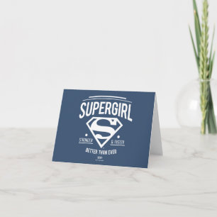 Supergirl Better Than Ever Retro Graphic Note Card