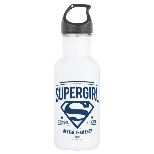 Supergirl Better Than Ever Retro Graphic Stainless Steel Water Bottle (Front)