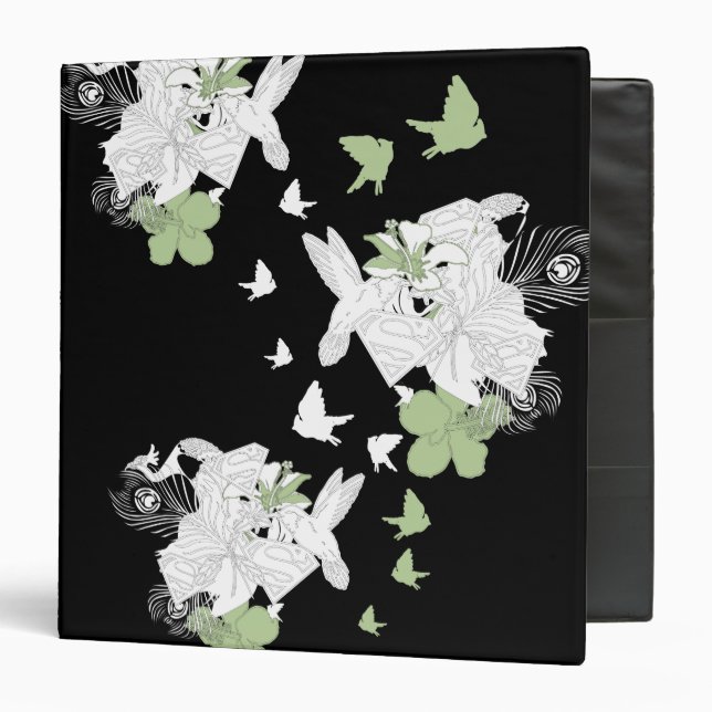 Supergirl Birds and Feathers Binder (Front/Inside)