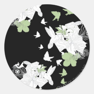 Supergirl Birds and Feathers Classic Round Sticker