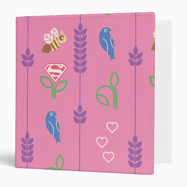 Supergirl Birds, Bees, Trees Binder (Front/Inside)