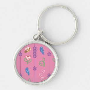 Supergirl Birds, Bees, Trees Keychain