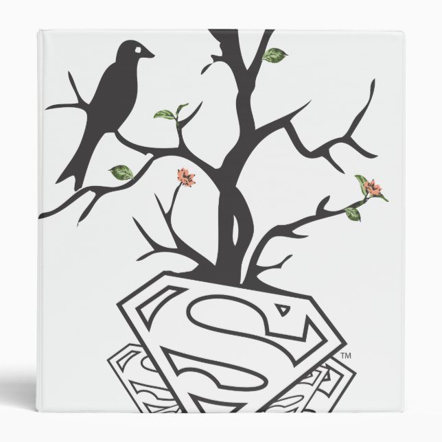 Supergirl Birds in the Tree 3 Ring Binder (Front)