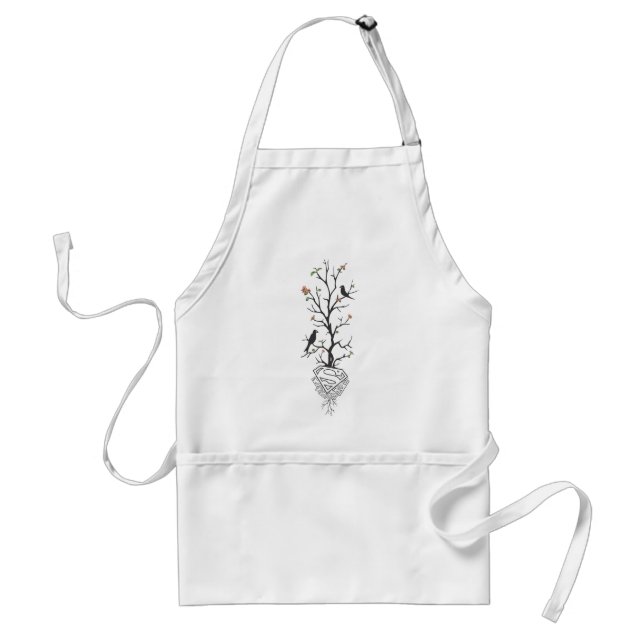 Supergirl Birds in the Tree Adult Apron (Front)