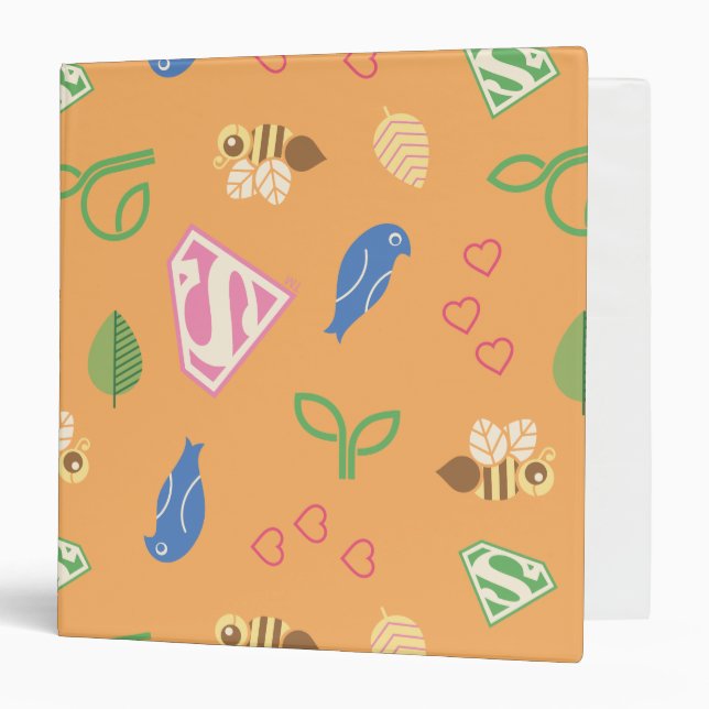 Supergirl Birds & the Bees Orange Binder (Front/Inside)