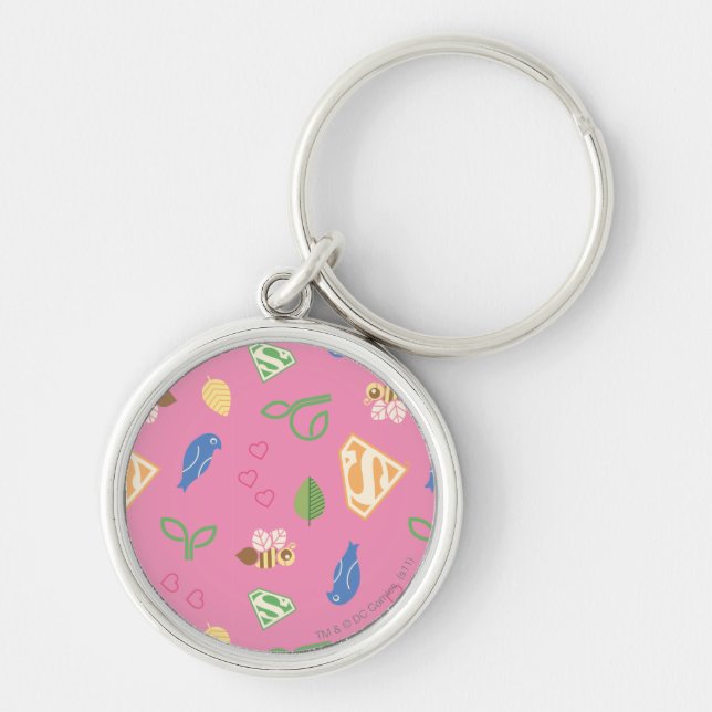 Supergirl Birds & the Bees Pink Keychain (Front)
