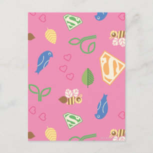 Supergirl Birds & the Bees Pink Postcard