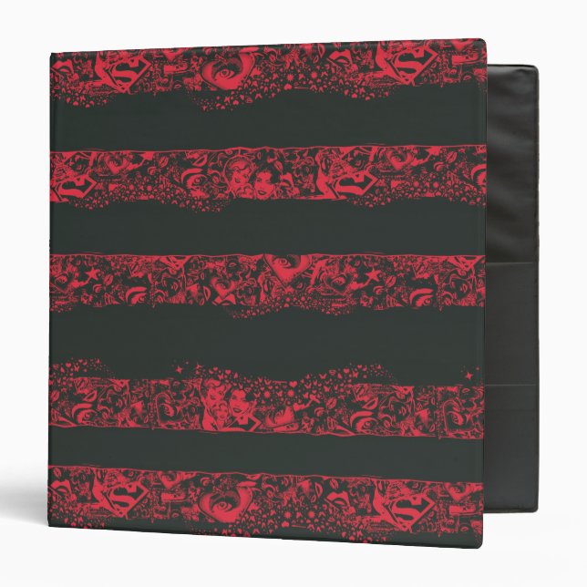 Supergirl Black and Red Line Pattern Binder (Front/Inside)