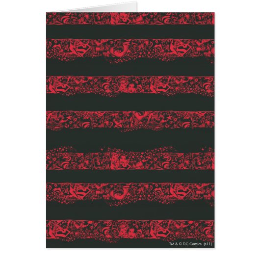 Supergirl Black and Red Line Pattern Cards (Front)