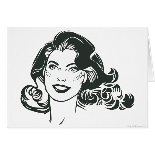 Supergirl Black and White Drawing 2 (Front Horizontal)