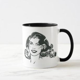Supergirl Black and White Drawing 2 Mug