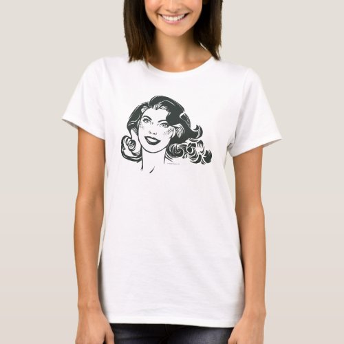 Supergirl Black and White Drawing 2 T_Shirt