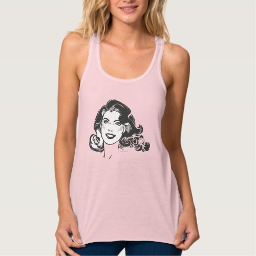 Supergirl Black and White Drawing 2 Tank Top