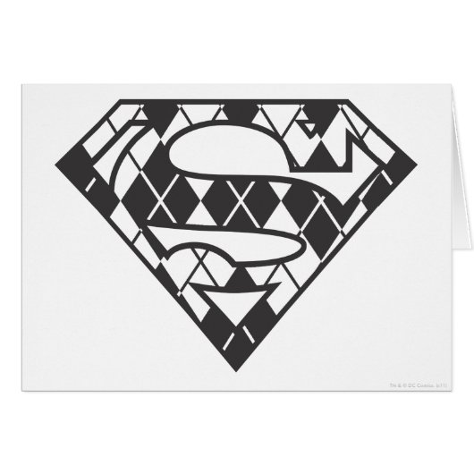 Supergirl Black Argyle Logo Cards (Front Horizontal)