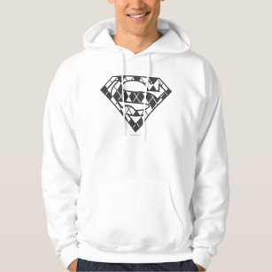 Supergirl Black Argyle Logo Hoodie