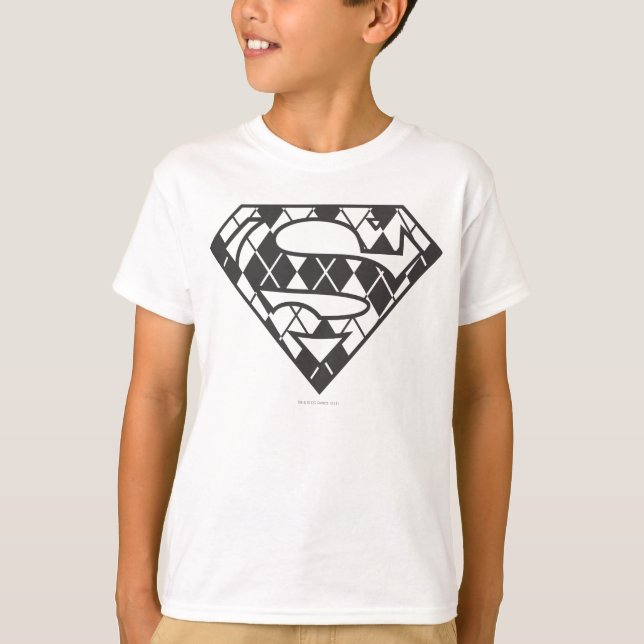 Supergirl Black Argyle Logo T-Shirt (Front)