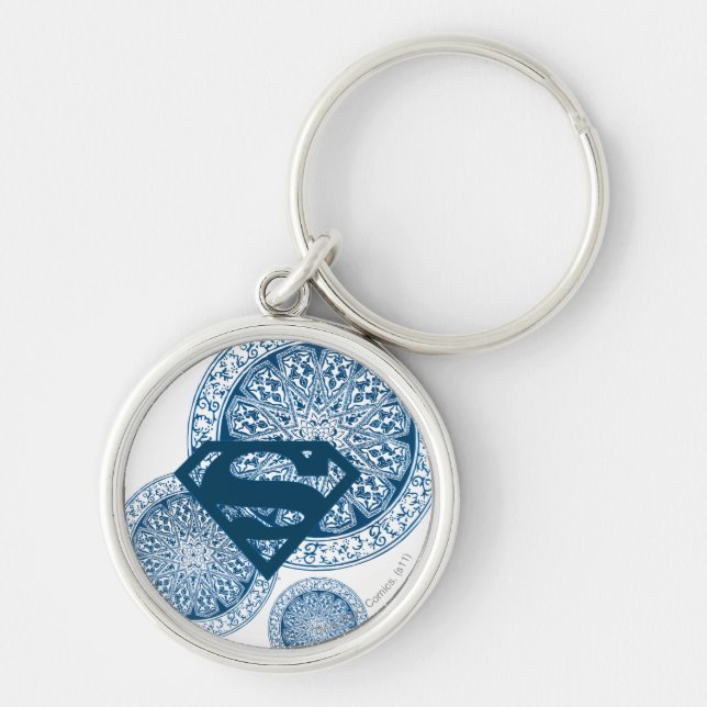 Supergirl Blue Circle Design Keychain (Front)