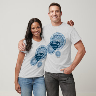 Supergirl Blue Circle Design T-Shirt
