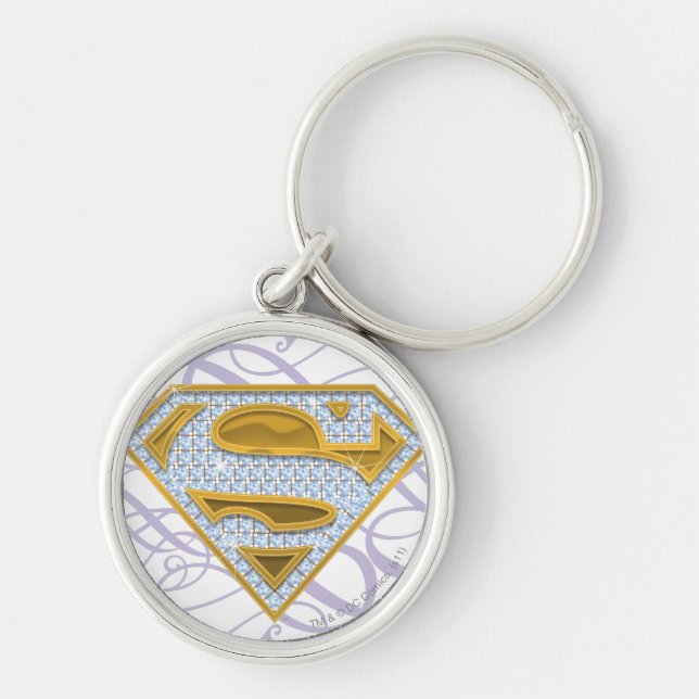Supergirl Blue Jewels 2 Keychain (Front)