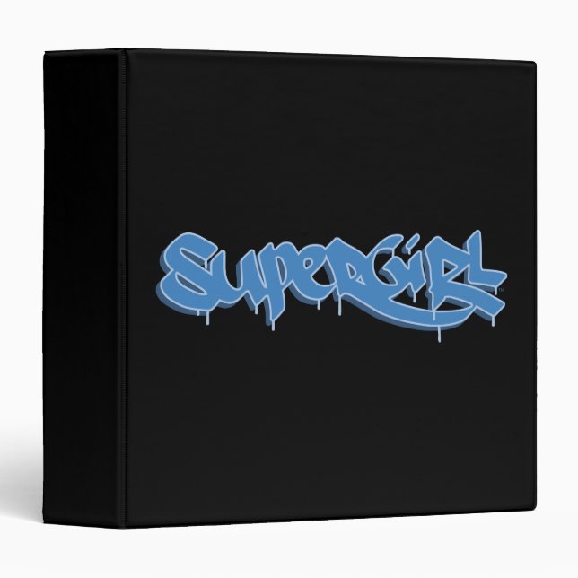 Supergirl Blue Logo 3 Ring Binder (Front/Spine)