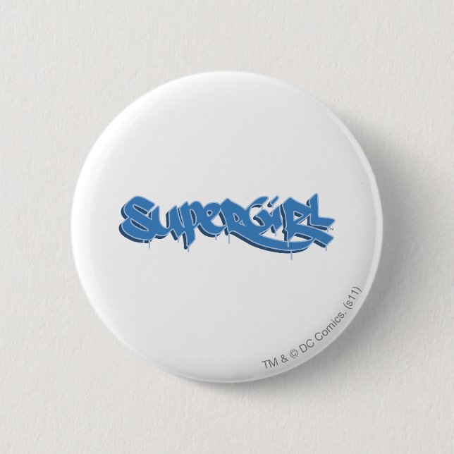 Supergirl Blue Logo Button (Front)