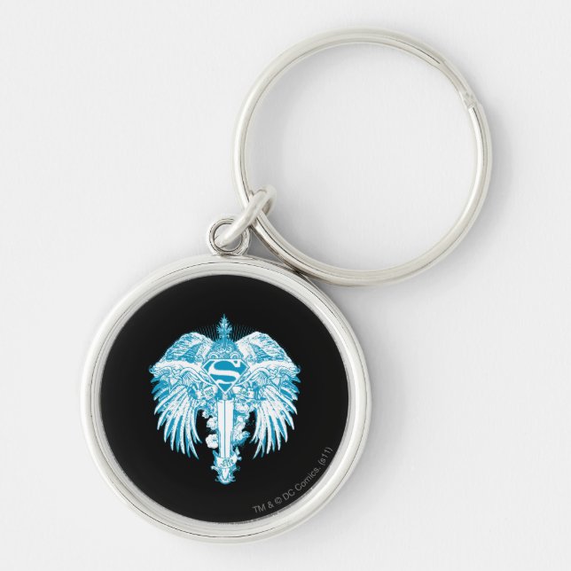 Supergirl Blue Wings Keychain (Front)