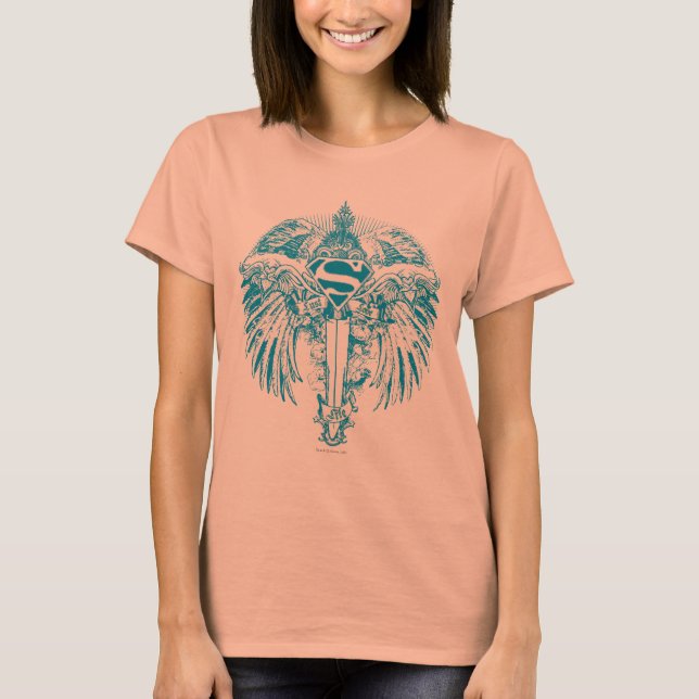 Supergirl Blue Wings T-Shirt (Front)