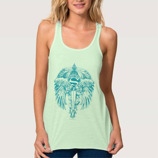Supergirl Blue Wings Tank Top (Front)