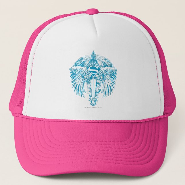 Supergirl Blue Wings Trucker Hat (Front)