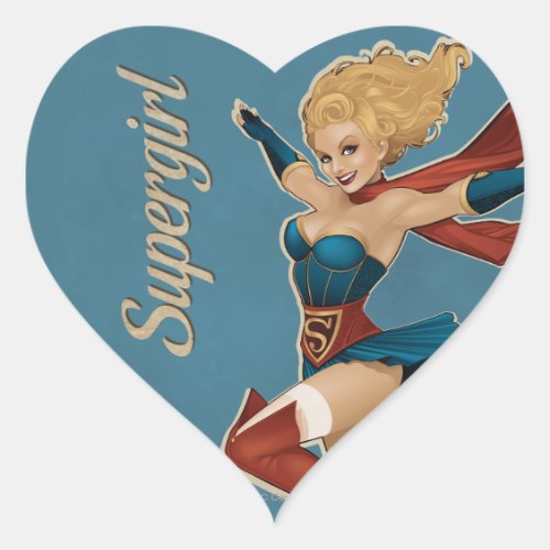 Supergirl Bombshell Heart Sticker