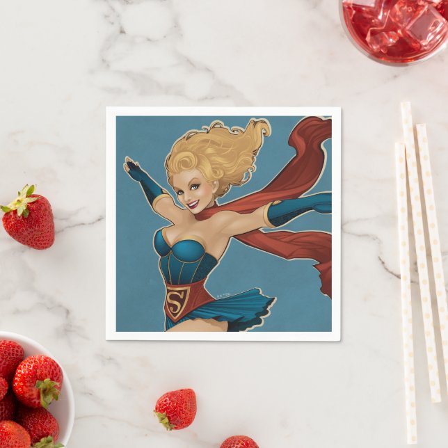 Supergirl Bombshell Napkins (Insitu)