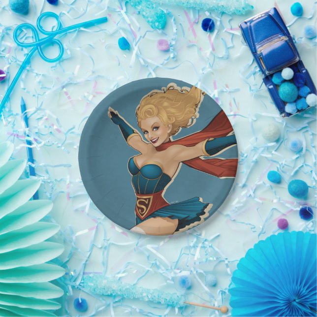 Supergirl Bombshell Paper Plates (Party)