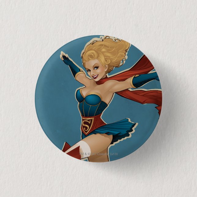 Supergirl Bombshell Pinback Button (Front)