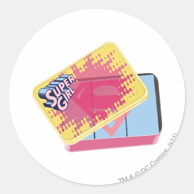 Supergirl Box Classic Round Sticker (Front)