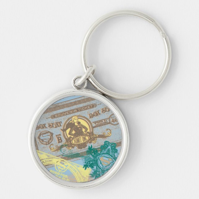 Supergirl Box Seat Blue Keychain (Front)