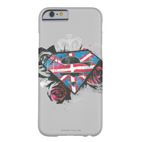 Supergirl British Flag and Roses Barely There iPhone 6 Case